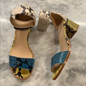 Vero Cuoio Multicolor Snakeskin Sandals